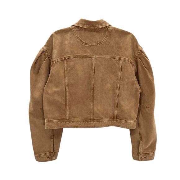 Ulla Johnson Cosette Jacket Stone Wash Denim Puff Sleeve Size Large Rare Runway - Picture 10 of 13